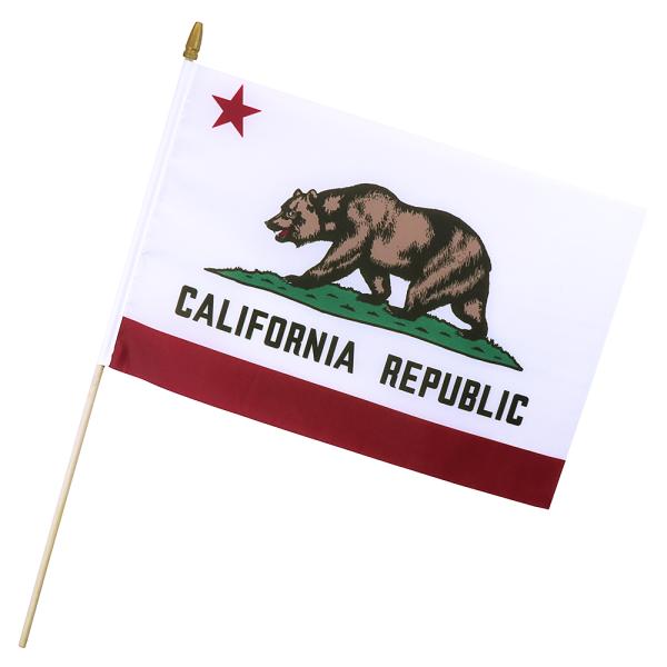 4x6 in スティック フラッグ CALIFORNIA 3RD-F-46ST-CAL