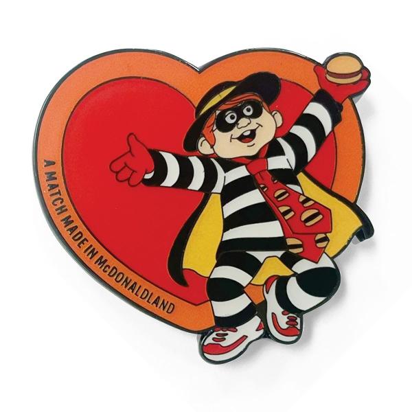 McDonald's ピンバッジ Hamburglar and Burger Enamel Heart SM-PIN-7265402
