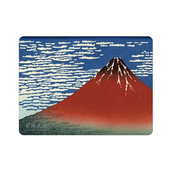 ＜ダイナー マット＞　北斎 「赤富士」（凱風快晴）　吸水性と弾力のあるランチョンマット