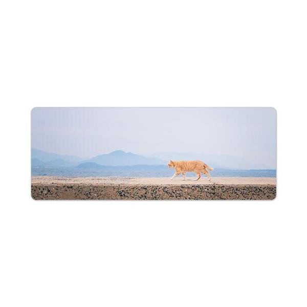 ＜カウンター マット＞　藍島（あいのしま）の猫」テーブルマット　バーマット　SAKEマットと同素材　猫グッズ