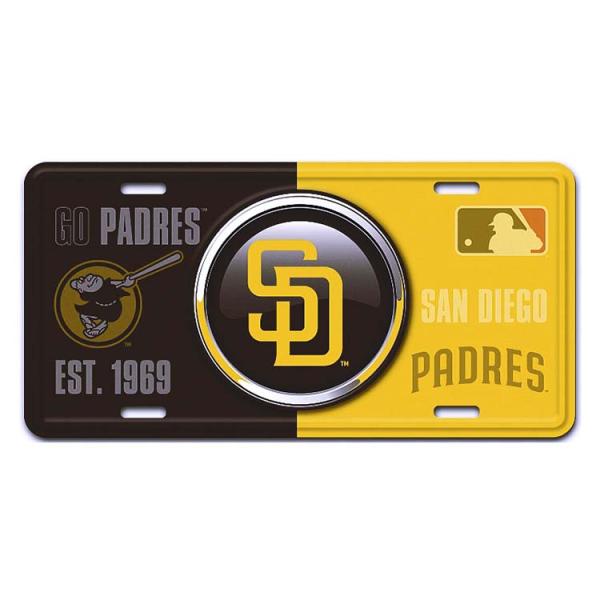 アルミニウム サイン LICENSE PLATE SAN DIEGO PADRES BULLSEYE GL-SLMLB25