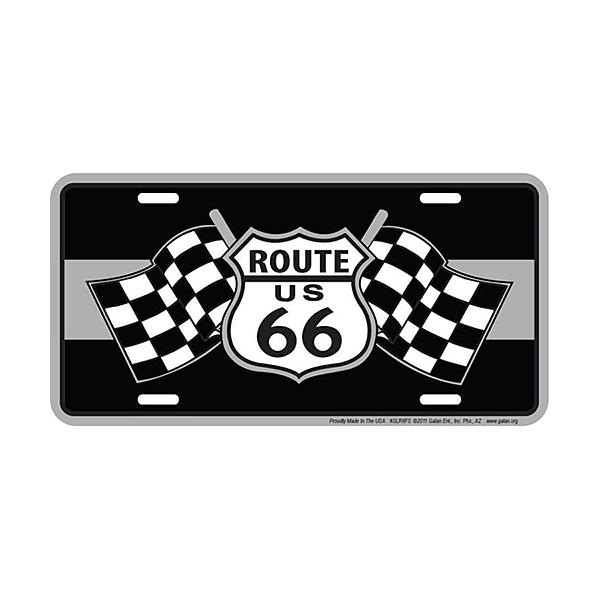 RT 66 （ルート 66） アルミニウム サイン RT 66 LICENSE PLATE 66-GL-SLR6FS