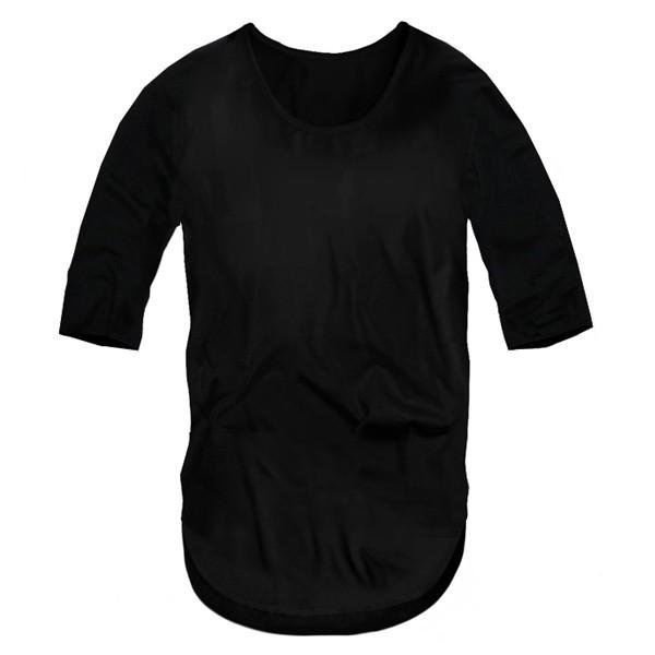 ５分袖 ロング丈 Tシャツ メンズ 五分袖 Uネック ロングtシャツ 無地 ロンt ブラック 黒 F390 おしゃれ 男性用 新作 服 春 夏 春服 夏服 F390 School スワン宝石 通販 Yahoo ショッピング