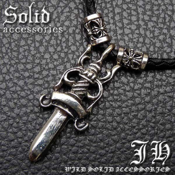 大粒ブラックスピネル／シルバー925ダガー・チョーカーネックレス40センチ 大粒ブラックスピネル／シルバー925ダガー・チョーカー