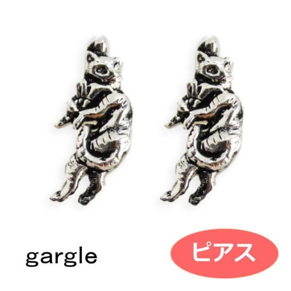 ガーグル ピアス gargle 鳥獣戯画 【ピアス・猫】 p1810s-3545g 