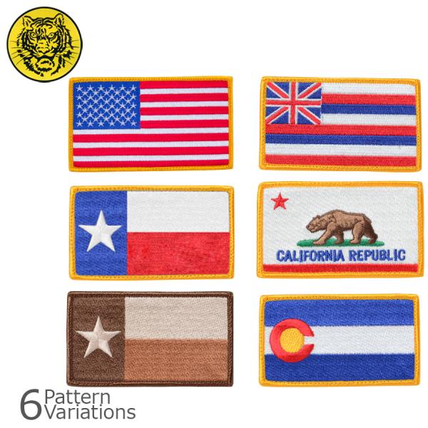 タイガーエンブ アメリカ州旗 パッチ ミリタリーワッペン 【メール便】