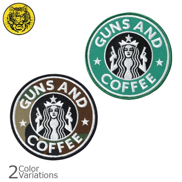 沖縄嘉手納基地所属飛行隊を中心に、アメリカ空軍、海軍、海兵隊、自衛隊等から直接注文を受け、作成・販売している老舗パッチ専門店。中央のセイレーンが持つのはピストル、ワッペン周りにはGUNS AND COFFEE(銃とコーヒー)というなんともブ...