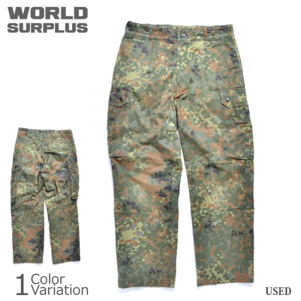 WORLD SURPLUS（ワールドサープラス） ドイツ軍放出中古品 フレクター迷彩 パンツ 【USED】