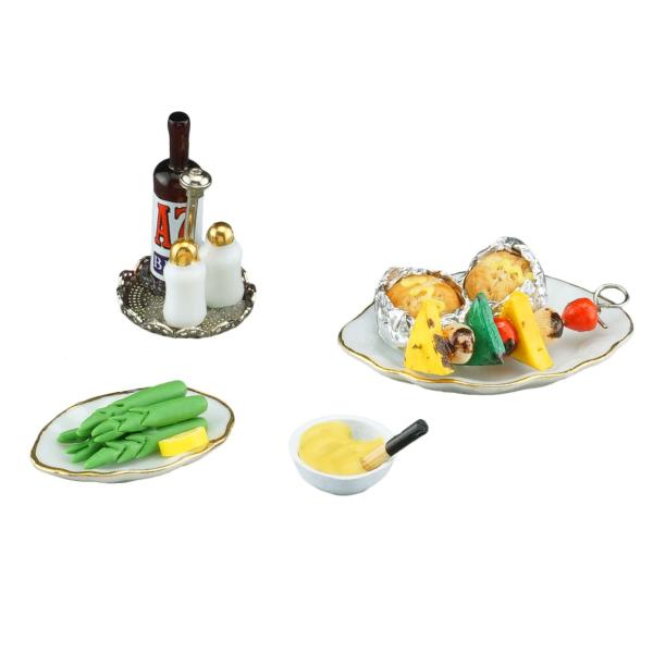 ミニチュア・ロイターポーセリン・バーベキューセット ミニチュア ロイターポーセリン バーベキュータイム RP1713-6
