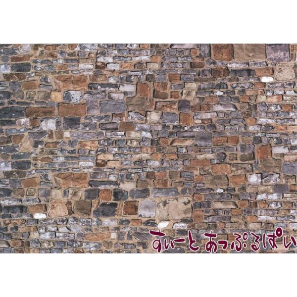 ドールハウス用の外壁シートです。サイズは407ｘ295ミリで、約A３サイズです。厚紙に印刷されています。ドールハウスの外壁に貼るだけで、簡単に石造りの外壁が表現できますね！光沢は無く、表面はマットな仕上がりです。軽〜く折って３枚くらいまでで...