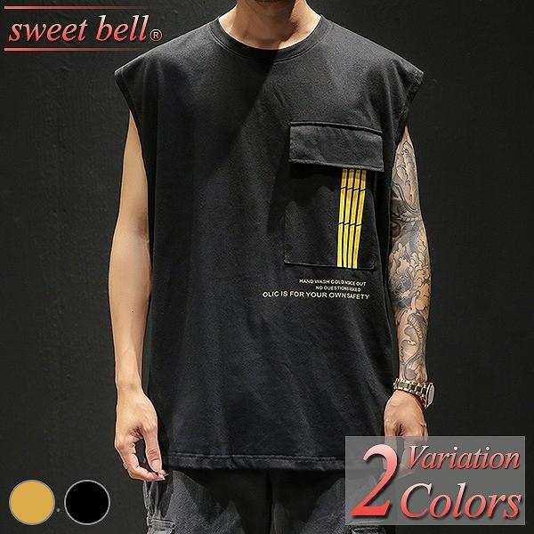 タンクトップ メンズ ノースリーブ Tシャツ カットソー 袖なし 大きいサイズ おしゃれ 綿 夏 Vネック クルーネック アメカジ ボーダー ロゴt プリント Dec417 T65p35b Sweet Bell メンズ店 通販 Yahoo ショッピング