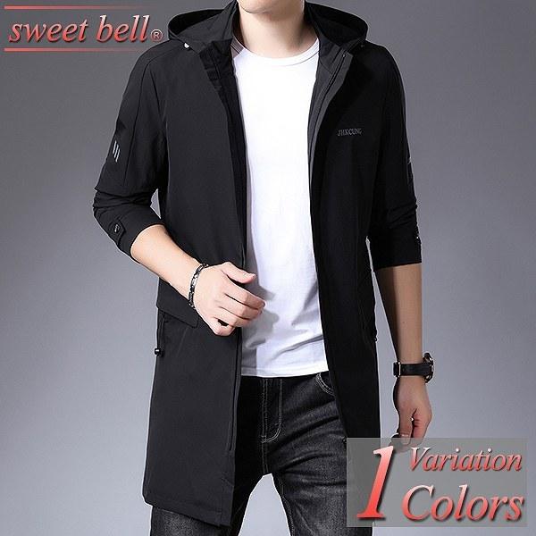 4年保証 ジャンパー メンズ ロング丈 春 秋 冬 コーチジャケット ハーフ丈 防寒 大きいサイズ ジップアップ ウインドブレーカー フード パーカー おしゃれ コート ジャケット