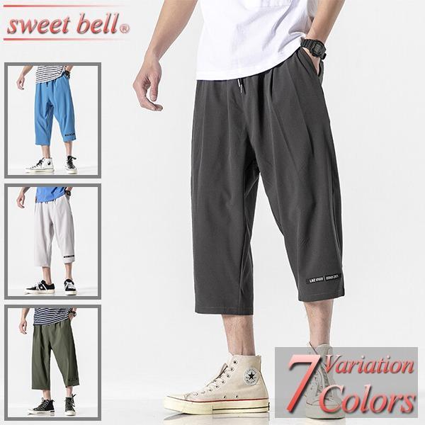 y's 7部丈 クロップドパンツ ワイドハーフパンツ Amazon | 7分丈 カーゴパンツ メンズ ワイド ハーフパンツ