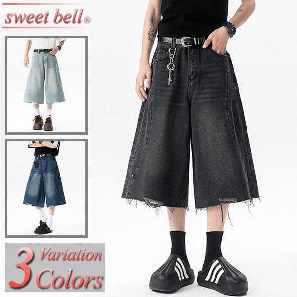 sweet bell ハーフパンツ メンズ デニム 7分丈 七分丈 ひざ下
