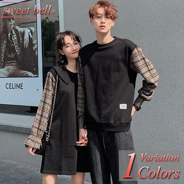 セットアップ ペアルック お揃い 長袖 メンズ レディース ユニセックス 男女兼用 春 秋 冬 人気 韓国 ファッション おしゃれ 部屋着 スウェット パンツ セット De293 p65a Sweet Bell Inc 通販 Yahoo ショッピング