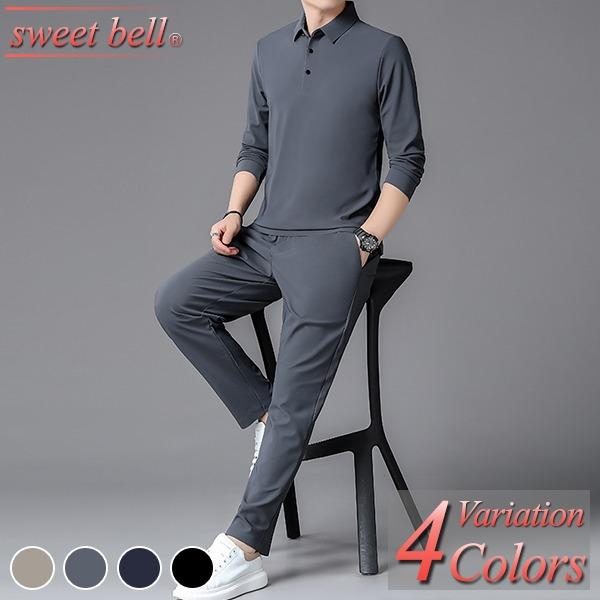 sweet bell セットアップ メンズ 長袖 上下 セット 襟付き ジャージ