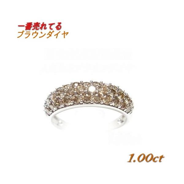 予約】【ランキング1位】1番売れているブラウン！豪華パヴェ計1.00ct  