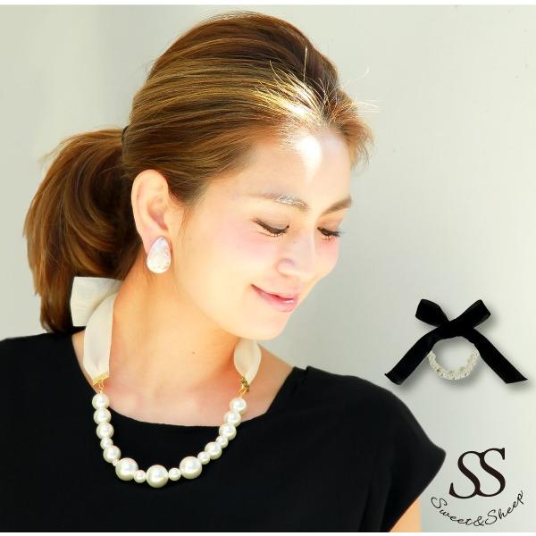 パール ネックレス パールネックレス リボンネックレス チョーカー リボン付き バックリボン フェイクパール 入園 卒業 結婚式 パーティー Sweet Sheep 通販 Yahoo ショッピング