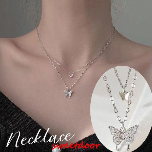 ネックレス　グリッター　カラーストーン　シルバーアクセサリー sweetdoor_0116xiangl35