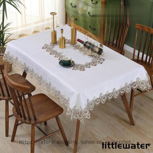 ★テーブルクロス ホテル レストランをインテリアの一つとして、シンプルで明るいお部屋を彩ります。の天板・卓上にも最適！簡単に洗浄。★どんな空間にも馴染む柄、テーブルを華やかに演出してくれるテーブルカバー。家テーブル用だけではなく、パーティー...