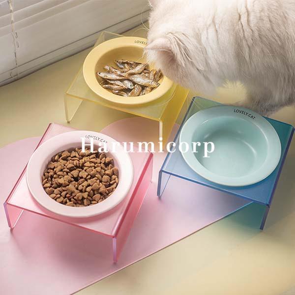 猫 犬 フードボウル 陶器 水入れ 斜め 食器台 食べやすい 高さ