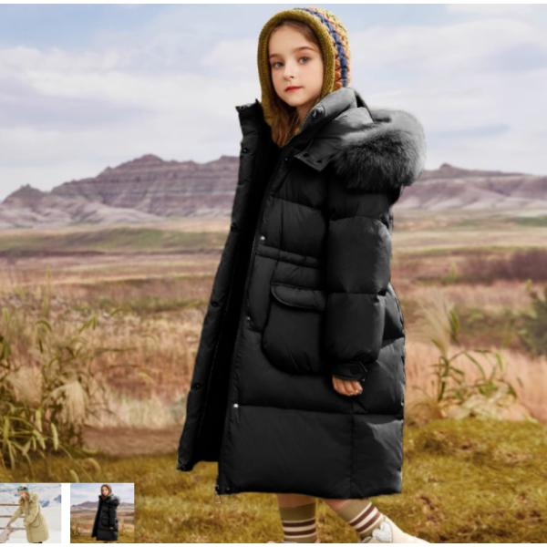 ダウンコート キッズ 子供服 女の子 ダウン ロング ラフェイクファー