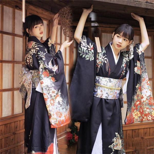 浴衣 レディース 花柄 和服 浴衣 女性用 コスチューム 浴衣 可愛い 和装 和風 着物 祭り 盆踊り プレゼント 花見 祭り  浴衣セット ゆかた