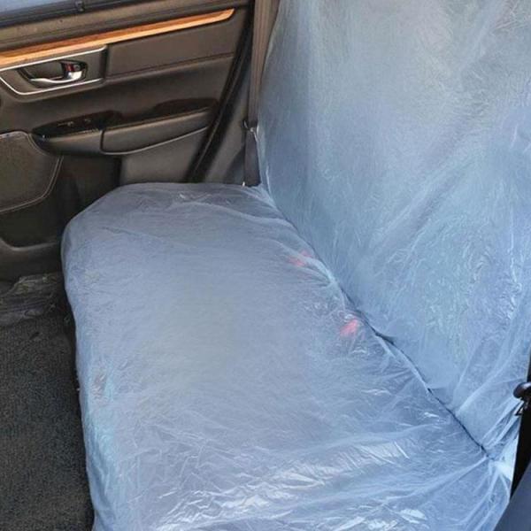 10枚 シートカバー ビニールカバー シート 車用 使い捨て   簡易 整備作業 汚れ防止 養生シートカバー 自動車 車 後部座席用 車検 修理 整備 納車 引越し