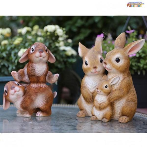 ガーデンオーナメント うさぎ カワイイ 置物 アンティーク