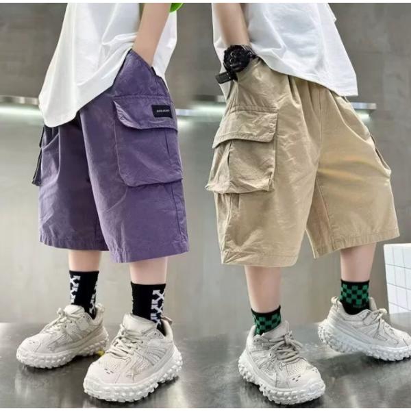 カーゴパンツ ハーフパンツ キッズ ショートパンツ ジュニア パンツ 男の子 半ズボン ズボン 短パン ウエストゴム 100cm 110cm 120c