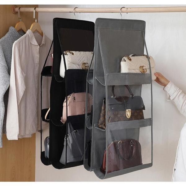 大好評の 吊り下げ収納 ♪リピーター続出中！メリットたくさん♪ここがポイント！■強度ハンガーを採用！■お出かけ前、バッグを選びやすい！■積み重ねないので型崩れしない！■スペース有効活用で収納力UP！■通気性もよく保存状態良し！■クローゼット...