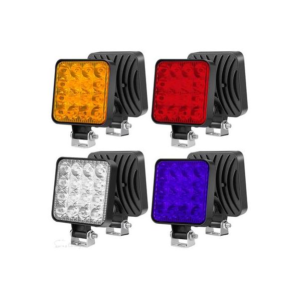 互換品 LED ワークライト 自動ライト フォグランプ スポットライト 48W 12V 4X4 バー オフロード トラクター トラッ 1個