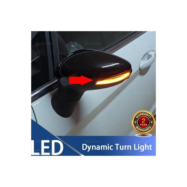 互換品 LED ウィンカー ライト ミラー 2008-2017用 フォード MK7 2個セット ダイナミック フローイング サイドウィング インジケーター フィエスタ