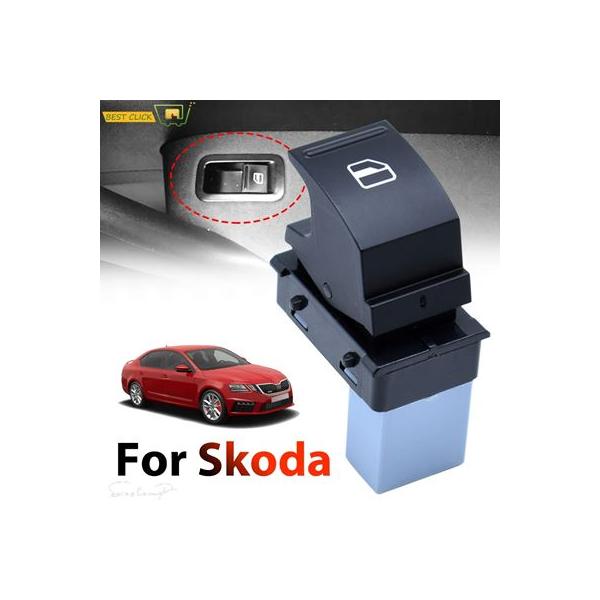 互換品 シングルウィンドウリフタースイッチ 電気制御ボタンノブ シュコダ パワー ドアサイド オクタビア ファビア スペリアー ルームスター OE#