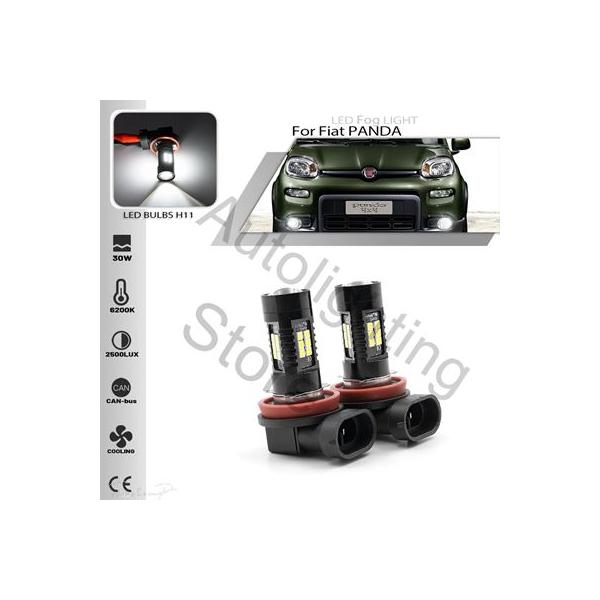 互換品 VAN用 LED フォグランプバルブ ドライビングランプ ヘッドライト フィアット 500X 2041-500L H8 H11 1 2個入り PANDA