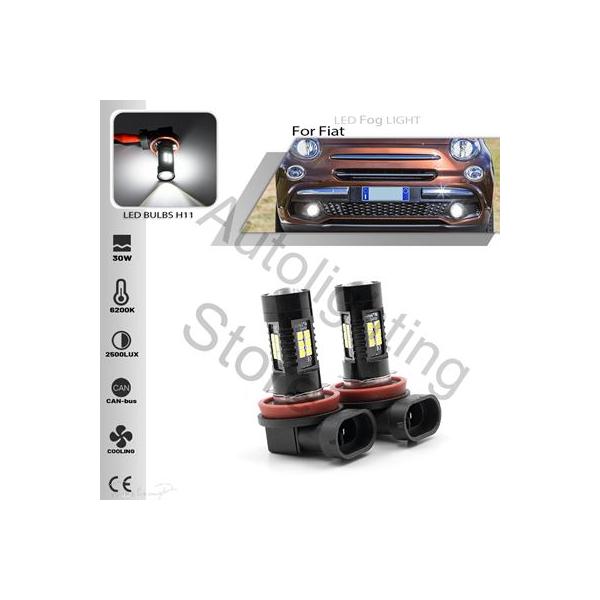 互換品 LEDフォグランプバルブ ドライビングランプ フィアット 500X 500L H8 H11 2個セット BRAVO II ハッチバック 2014年式以上