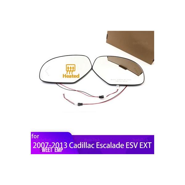 互換品 EXTアクセサリー用 サイドヒーターウイングミラーガラス広角バックミラー キャデラック 2007年2013年 エスカレードESV