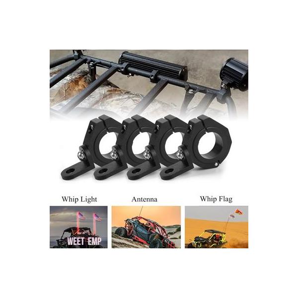 互換品 1.75 CAN-AM X3対 フラッグホイップライト オフロードフォグワークライトブラケット ヤマハ -2 ロールバー UTVアンテナ マウント