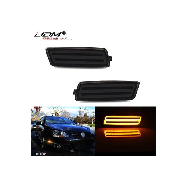 互換品 LED バンパーサイドマーカーライト OEM ランプ VW 2006-2009 MK5 2005-2010 ゴルフ GTI ラビット ジェッタ用アンバー フロント Sidemarker