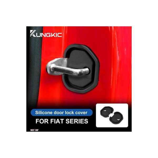 互換品 フィアット 595 500 500L 500X 500C 2PCS 車のドアの減衰シリコーンのドアロックバックル アバルト パンダ フィオリーノ プント
