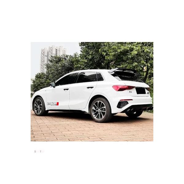 アウディ A1 スポーツバック Q2 Q3 Q5 Q7 A3 ハッチバック用光沢ブラックスポイラー 汎用 カーボン表面リアトランクウィングアクセサリー