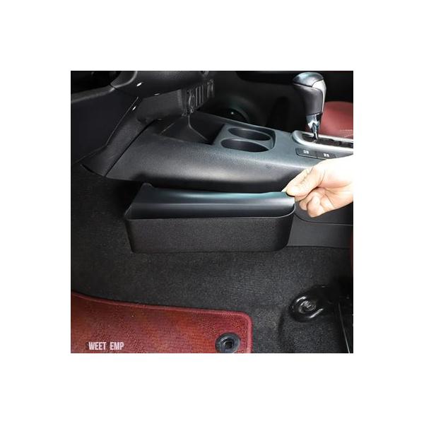 互換品 ハイラックス15-22用ABSブラックカーセンターコンソールサイドストレージボックス多機能携帯電話トレイモバイルボックスカーアクセサリー