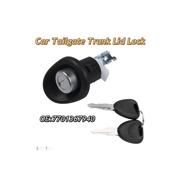 互換品 DACIA 7701367940 6001551102 テールゲートトランクリッドロックデュアルキー ルノーローガン サンデロトゥインゴ
