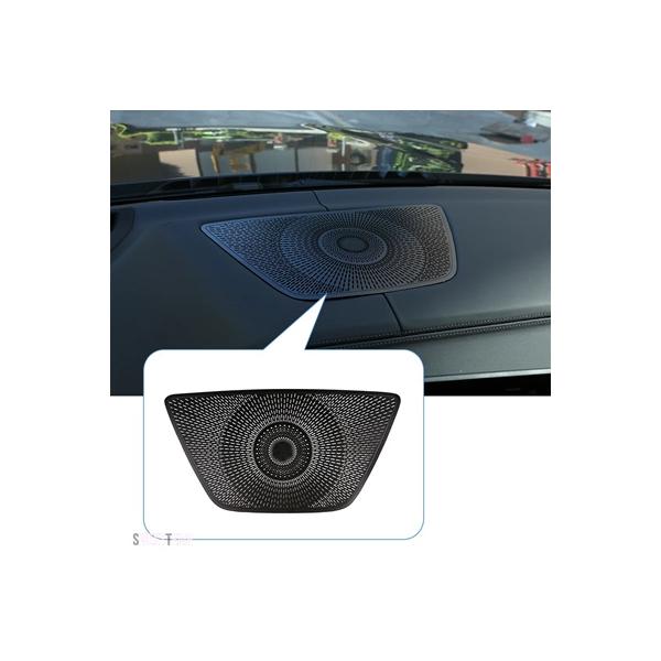 互換品 ダッシュボードスピーカーカバートリム アクセサリー BMW X5 X6 X7 G05 G06 G07 2019-2022 黒合金