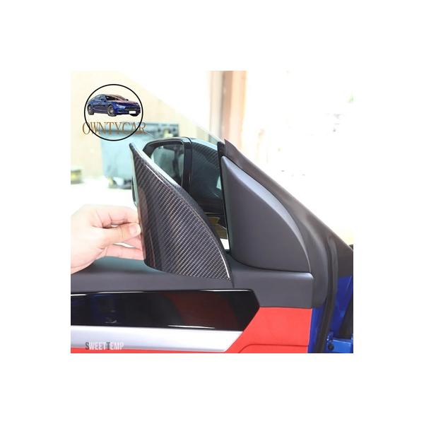 【互換品】 ランボルギーニ ウルス 2018-2021 リアルカーボン ドア A ピラートリムカバースピーカーカバーステッカーカーアクセサリー
