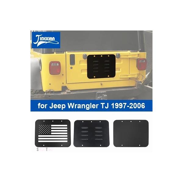 互換品 リアドアスペアタイヤテールゲート排気アウトレットベントパネルカバー アクセサリー ジープ 1997-2006 ラングラー TJ