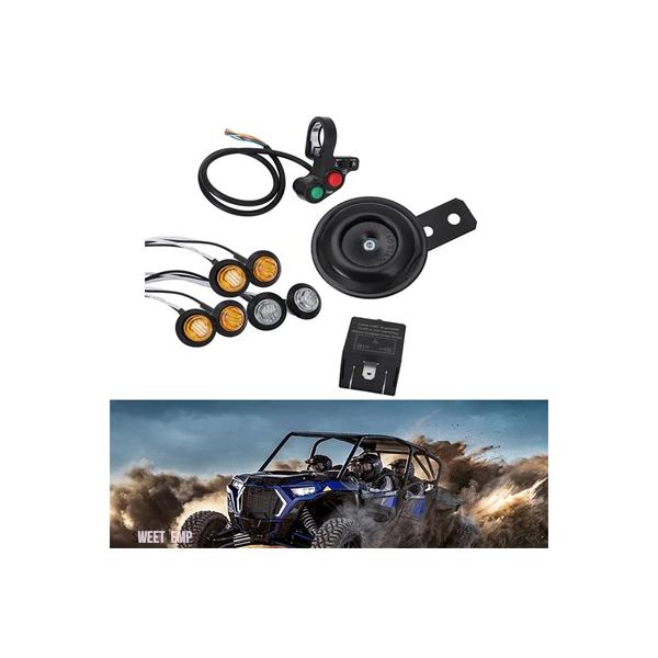 互換品 汎用 ウィンカーストリートリーガル LED ライトキットホーンポラリス ホンダ ATV UTV SXS CAN AM スクータークワッド 4WHEELER
