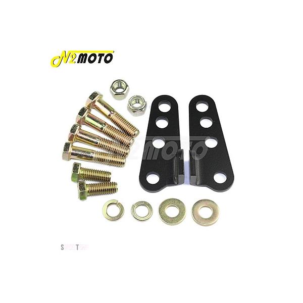 互換品 1-3 2002-2012 インチバイクロアリングキット助手席リアショックマウント ツーリングエレクトラロードストリートグライド ハーレー ブラック
