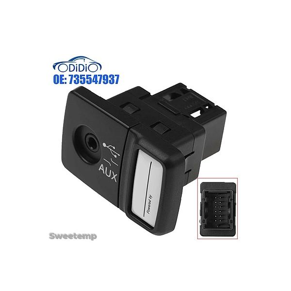 互換品 アダプターモジュール フィアット 735547937 500 ブルーアンドミー メディアプレーヤー USB AUX 充電ポート ソケット パンダ プント