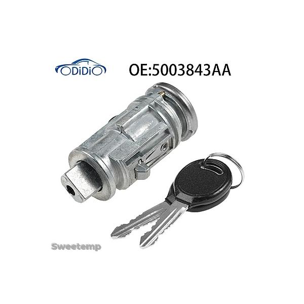互換品 イグニッションキースイッチシリンダーロック ジープ クライスラー ダッジ 5003843AA 5003843AB キー付き ボイジャー キャラバン チェ